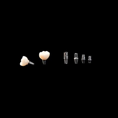 Buy Metallic Implant Crown Bridge Natural Zirconia Full Contour Crown With Titanium Abutment online manufacture